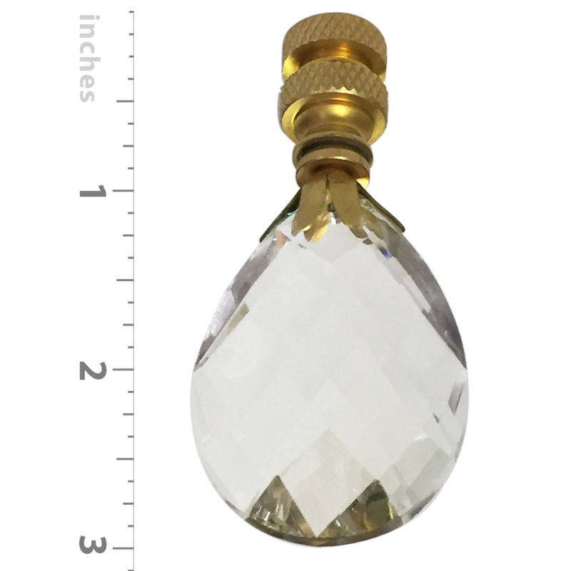 Medium Swiss Cut Diamond Crystal Finial Ceiling Fan Pull Chain