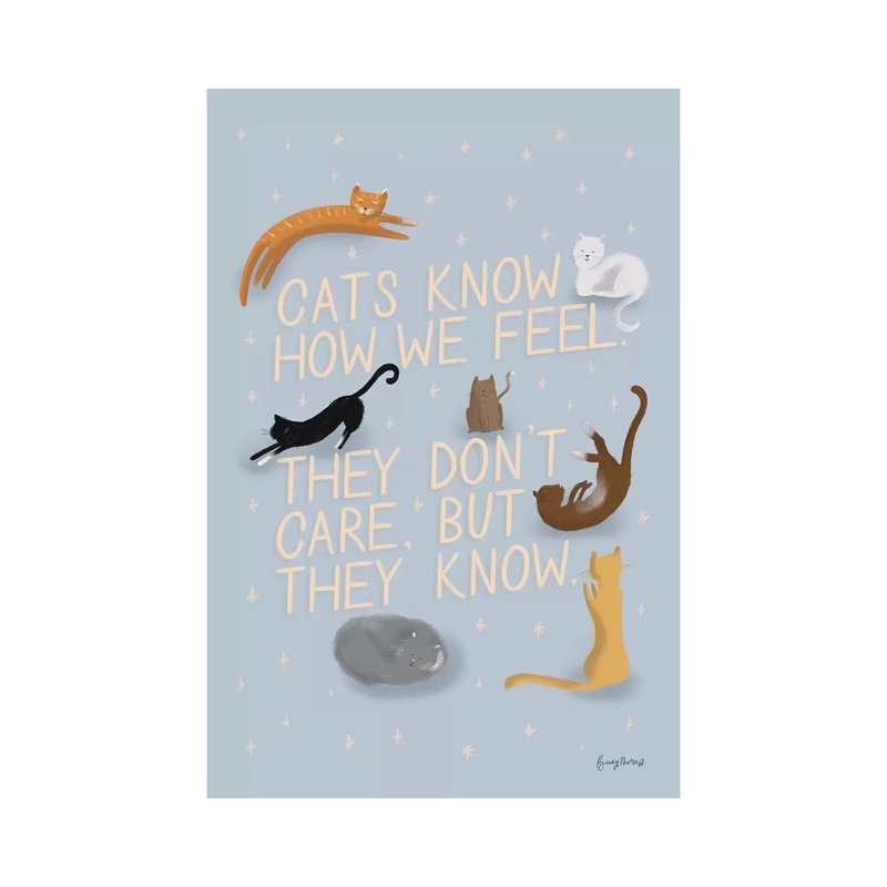Ode To Cats by Becky Thorns - Wrapped Canvas Print, 101.6 cm H x 66.04 cm W x 1.91 cm D