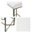 Tabouret de comptoir sans dossier de 26 po de hauteur - look minimaliste moderne. Base en métal, siège rembourré. Assemblage requis, outils inclus. Siège rembourré de 26 po sur la base pour économiser de l'espace