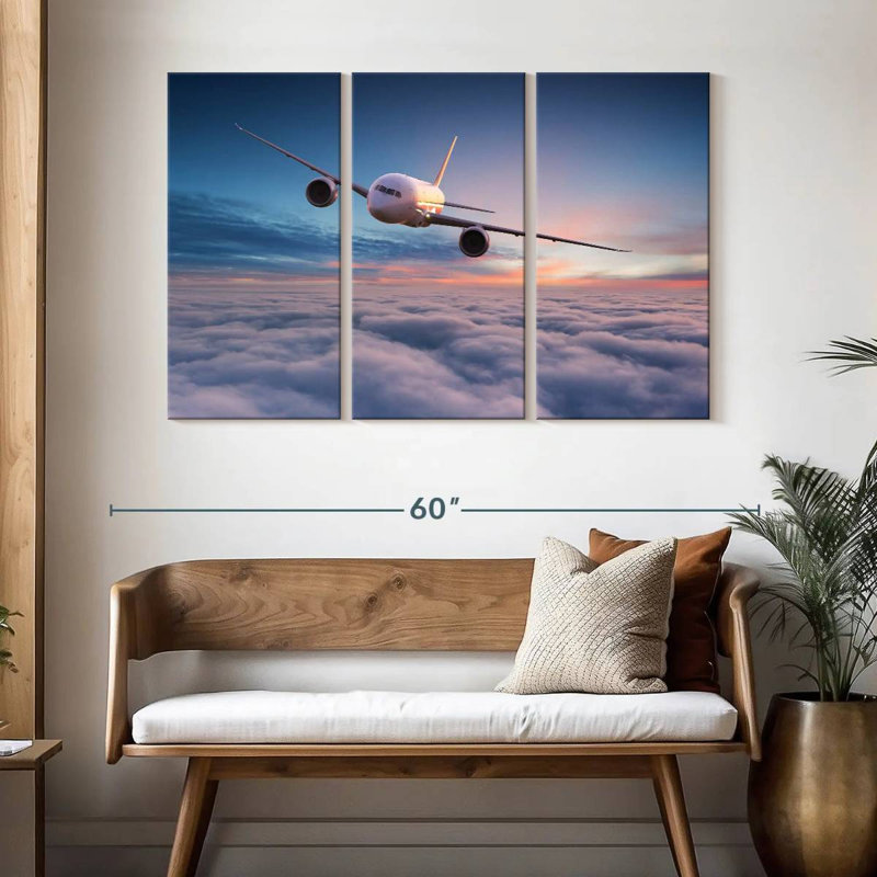 Mehar s'approchant d'un avion, H 32 po x l 50 po