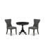 Ensemble de salle à manger 3 pièces comprenant 1 table de salle à manger et 2 chaises de salle à manger en tissu de lin gris foncé Gotham-1036046869-1038367562-1038367567