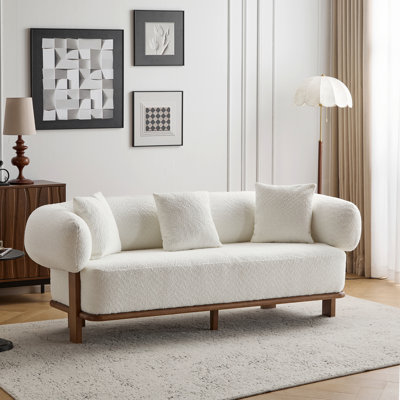 Round Arm Curved Sofa