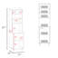Garde-manger, 2 portes, 4 pieds, 5 tablettes, blanc