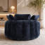 Fauteuil de 55 po en mousse de polyester, chaise ronde surdimensionnée avec coussins-744282242