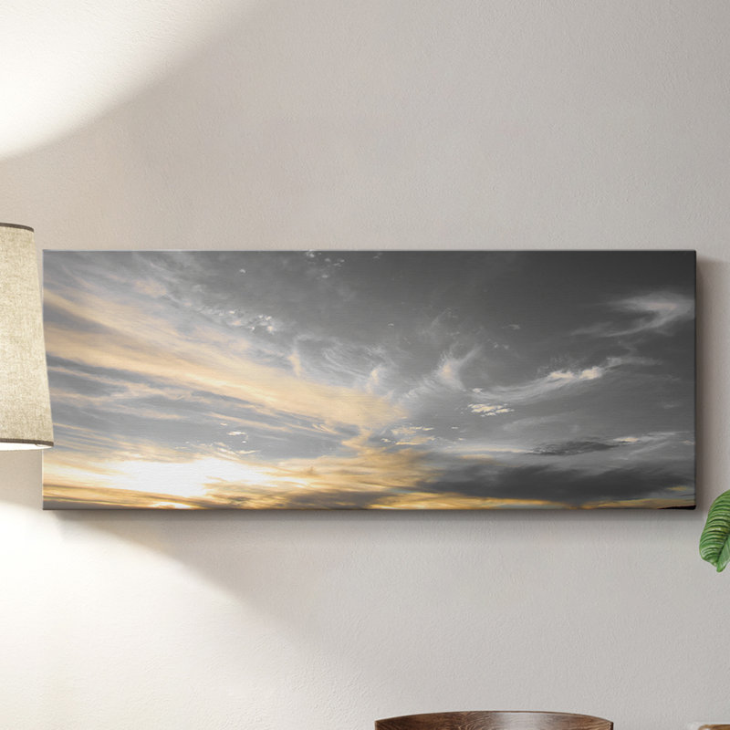 Ciel au-dessus - Toile tendue avec châssis - Prêt à accrocher, H 20 po x l 50 po