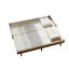 Canapé-lit modulaire en coton et lin blanc crème-129870608
