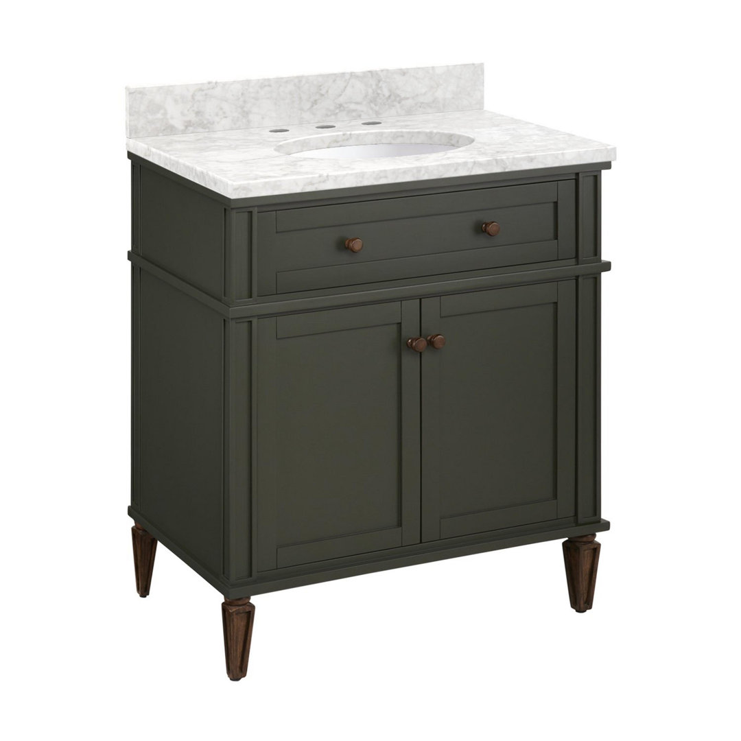 30" Elmdale Vanity with Undermount Sink Signature Hardware Base