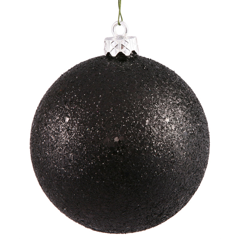 Ornements en boule, H 8 po x l 8 po x P 8 po, Noir