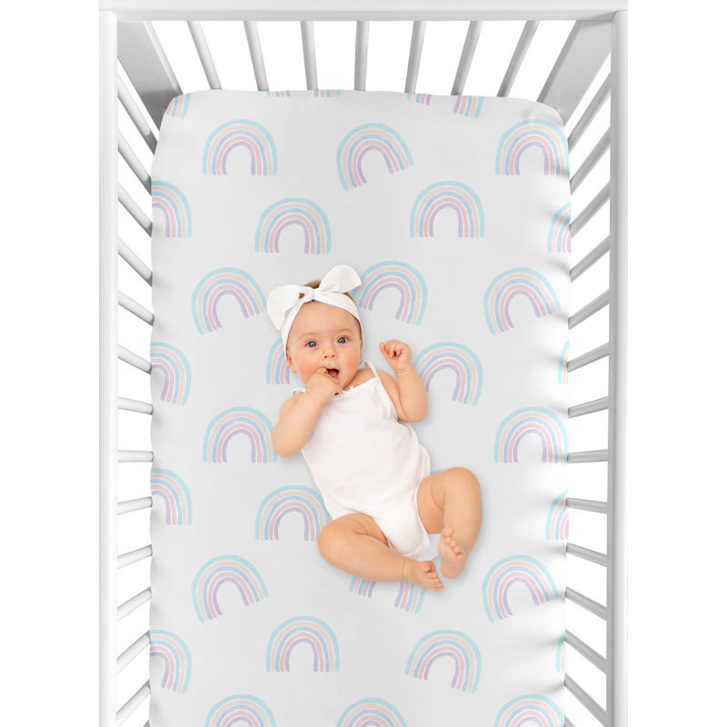 Drap-housse pour lit de bébé Rainbow
