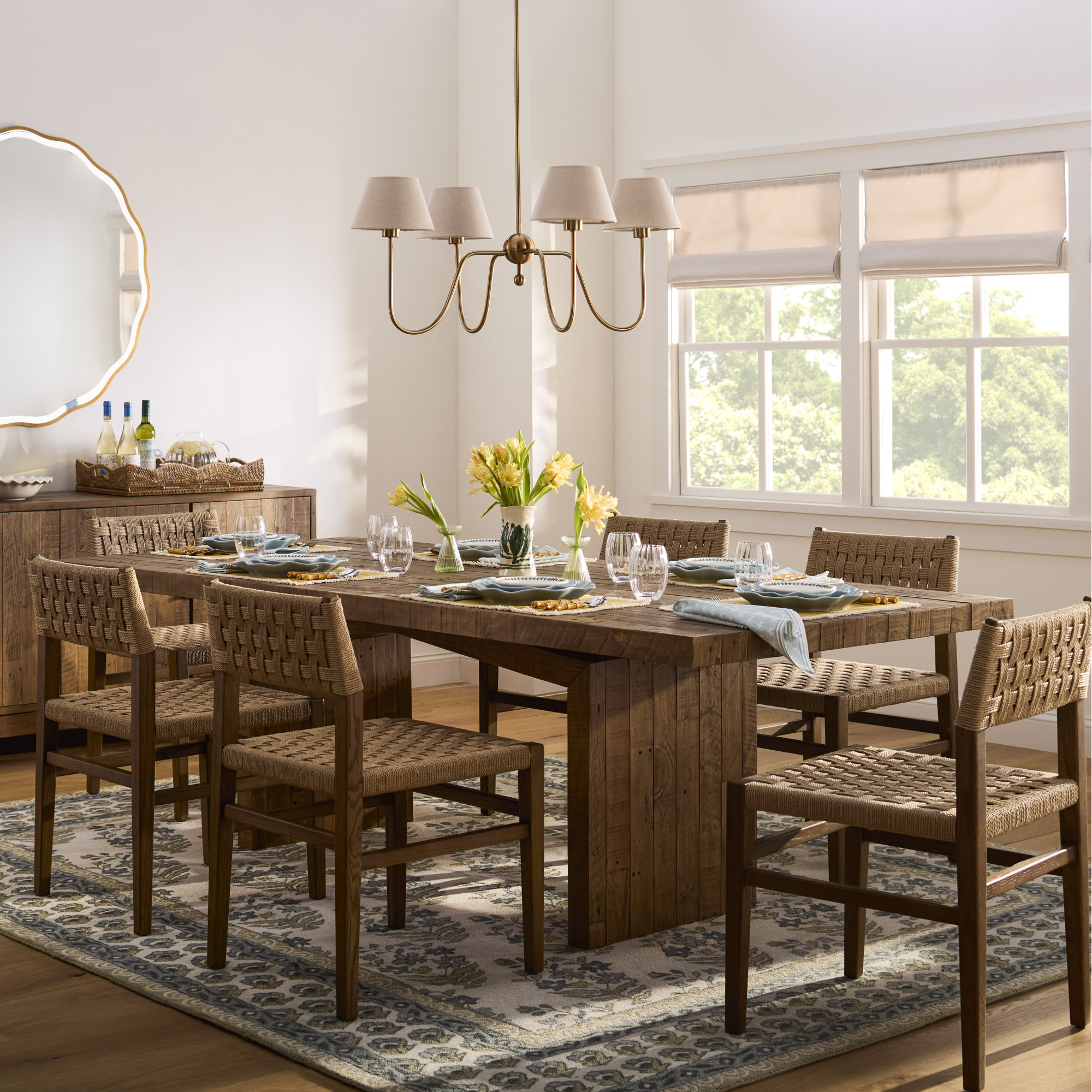Henn 96'' Dining Table, Sierra Rustic Natural