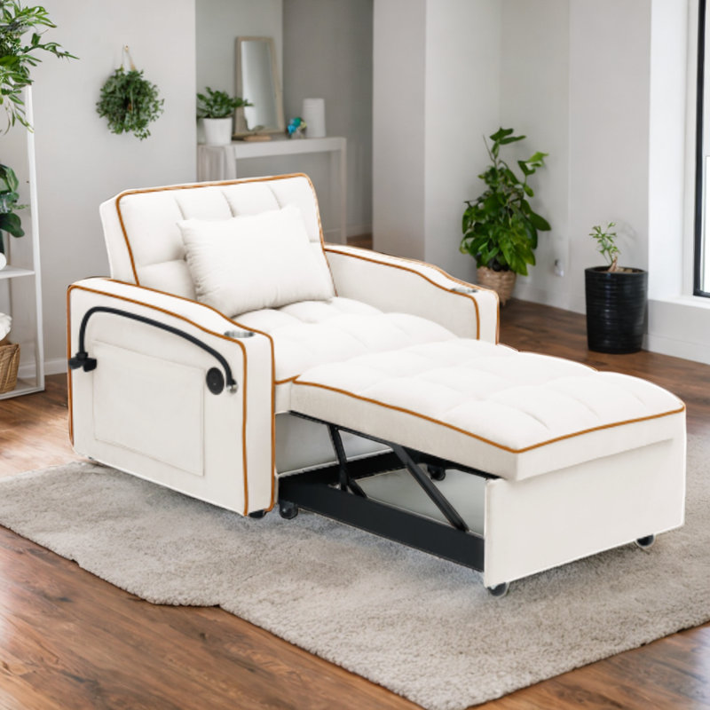Velvet Accent Chair, Creamy White Velvet