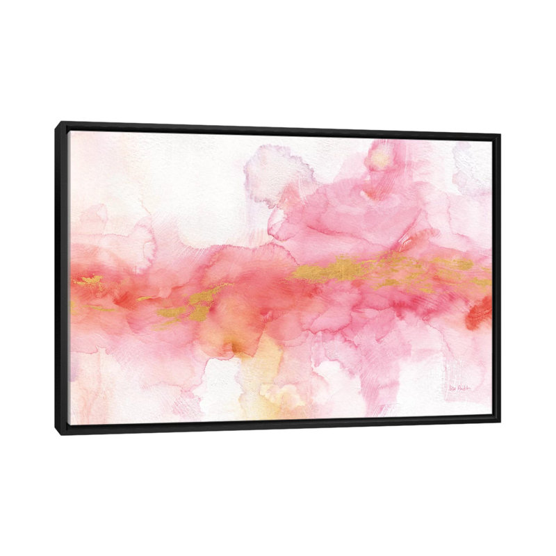 «Rainbow Seeds Abstract Gold», reproduction sur toile, H 18 po x l 26 po x P 1,5 po, Toile avec cadre noir