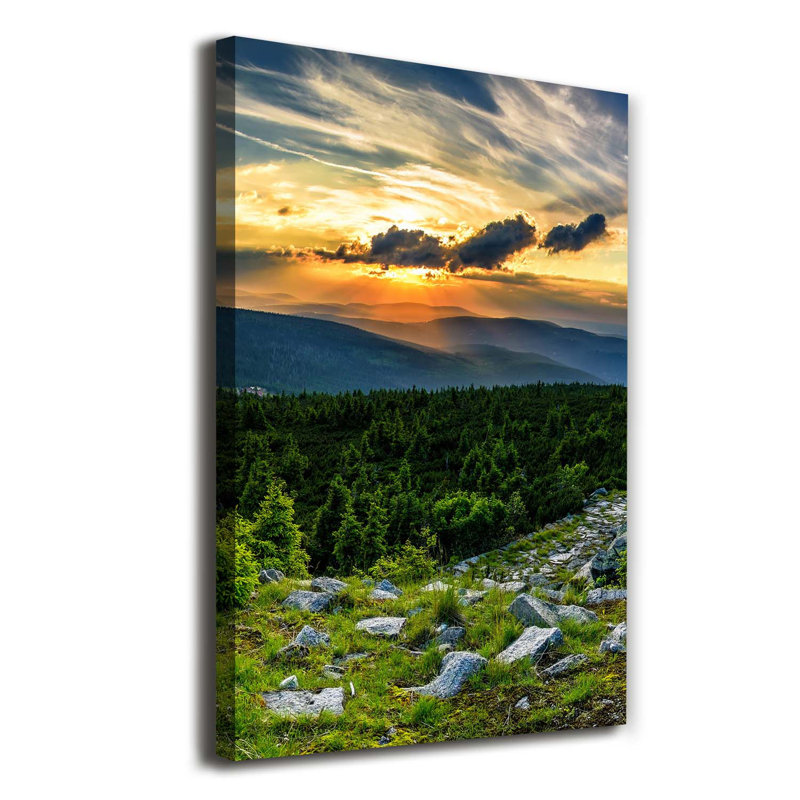 Panorama Of Mountains - Wrapped Canvas Print