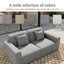 Ensemble de 2 fauteuils de jardin modernes Phu, configuration avec accoudoirs gauche et droit, tissu résistant aux intempéries et aux UV, aucun assemblage requis-726463059