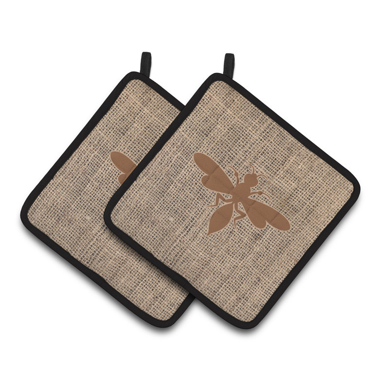 Caroline's Treasures Wasp Polyester Potholder, Brown