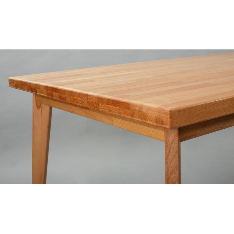 Rosalie solid wood dining table, Beech Heartwood, 75cm H x 180cm L x 90cm W