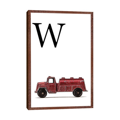 W Water Truck White Letter - Print on Canvas