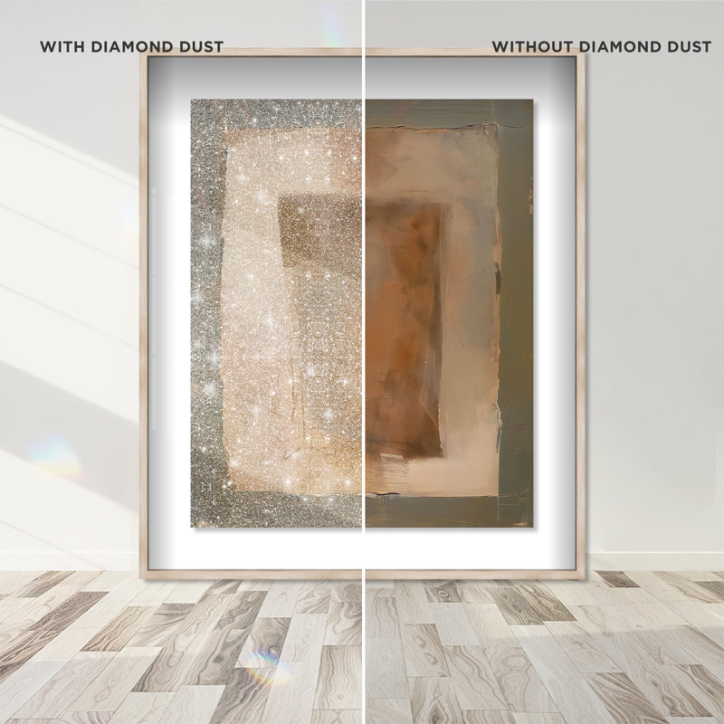 Molasses Muse Shadowbox Abstract Print by Oliver Gal, Black Frame, 16 x 20, 25.5"H x 21.5"W, Natural Oak Frame