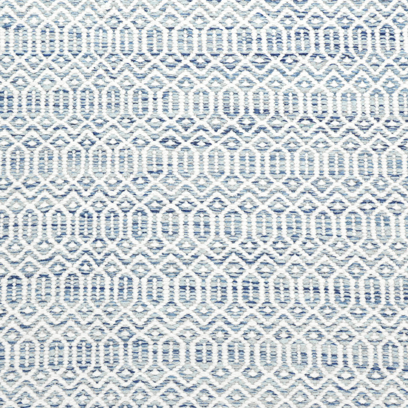 Chatham Geometric Area Rug in Ivory/Blue, Rectangle 9' x 12'