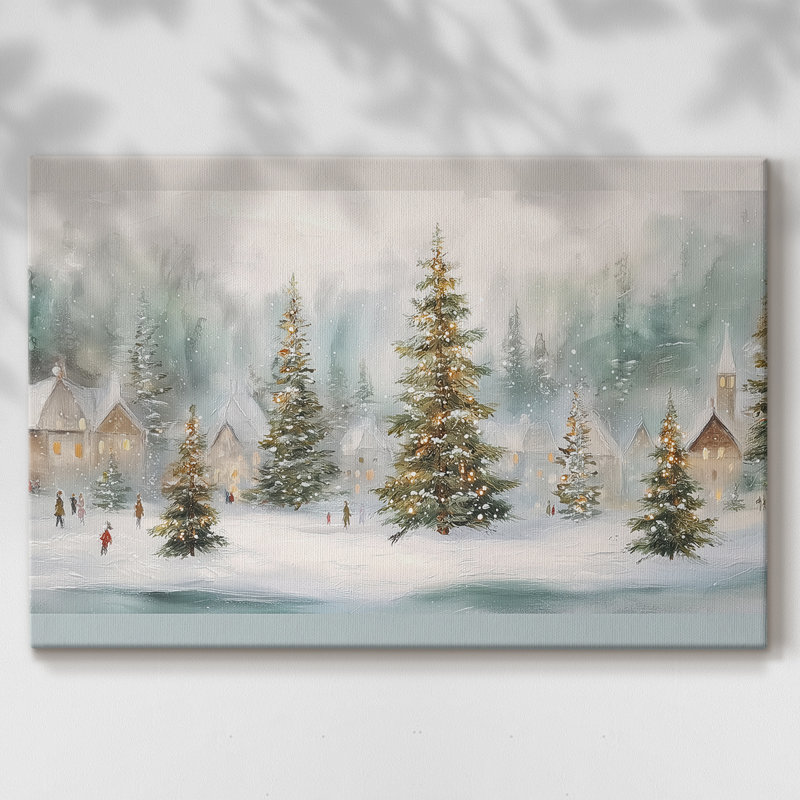 «Manger of Snow White Whisper», toile tendue avec châssis de qualité supérieure, H 32 po x l 48 po