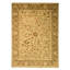 Tapis Biscotti brun 10 pi x 13 pi 10 po, Agra, motif de feuilles, velours zéro, 100% laine, noué à la main, colorants végétaux, tapis oriental