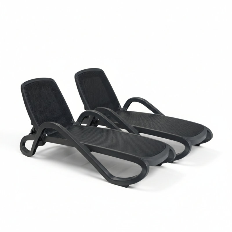 Alfa Reclining Double Chaise, Anthracite