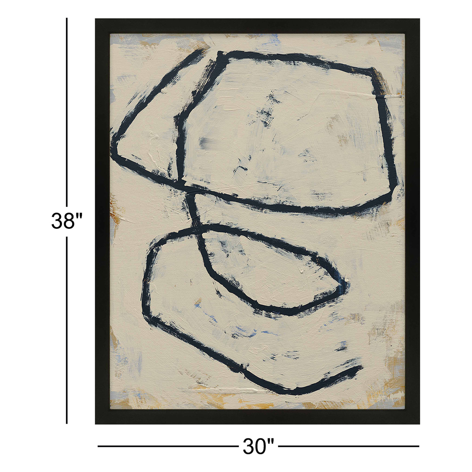 Furston "Twisted 4" Print by Jacques Pilon, Black Framed Paper, 38" H x 30" W x 1.25" D