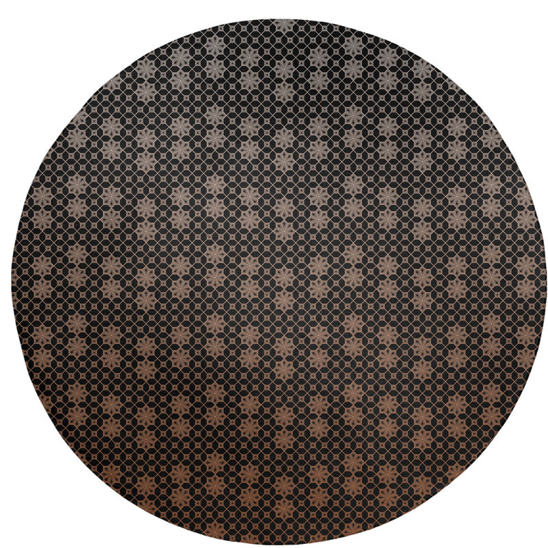 Chenille Toile Indoor Rug, Round 5'