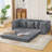 [NEW ARRIVED] [VIDEO PROVIDED] 82.25" Convertible Sofa Bed-916670929