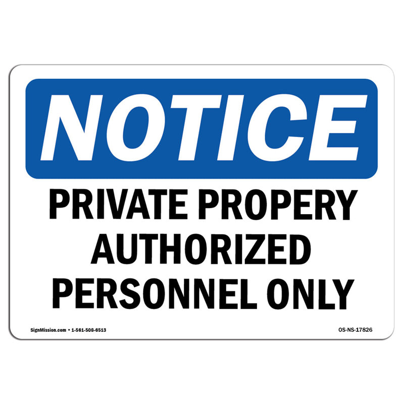 Signe de personnel privé autorisé seulement