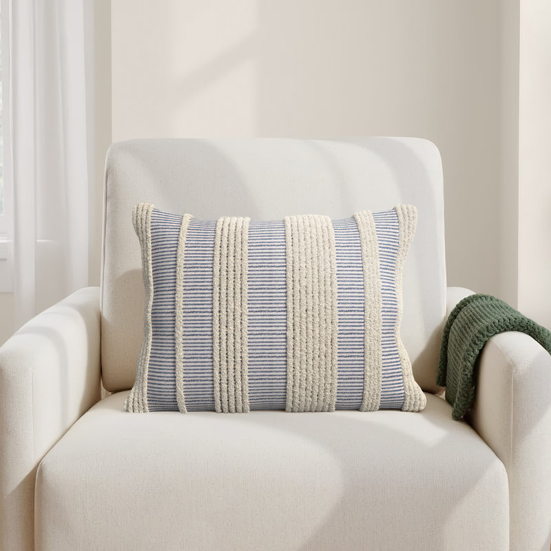 Horace Poly Filled Throw Pillow, Navy