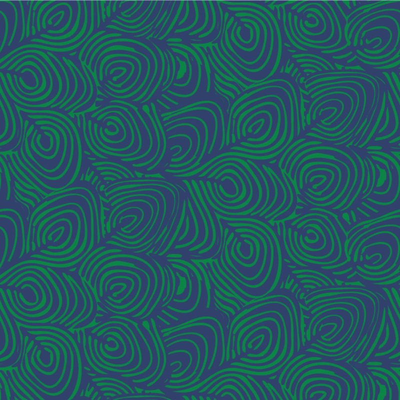 Rouleau de papier peint adhésif l 10' x l 24 po i Plume, Bleu marine / bleu sarcelle