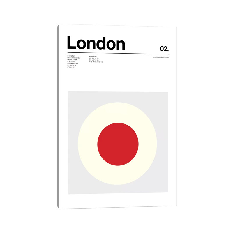 London 1 Piece Wall Art on Canvas, 101.6cm H x 66.04cm W x 1.91cm D, Wrapped Canvas