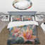 Ensemble de housse de couette en microfibre / polyester Tropical Flowers with Beautiful Bird-1143883092