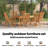 vidaXL Garden Dining Set Folding 7 pcs Brown Solid Acacia Wood
