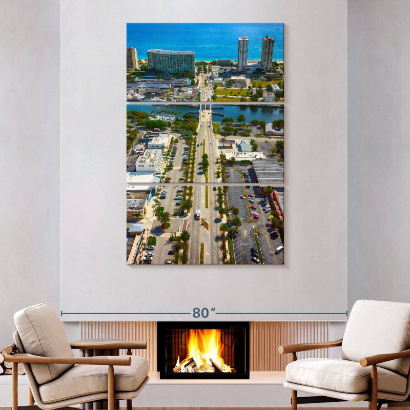 Pompano Beach Florida, 74" H x 48" W