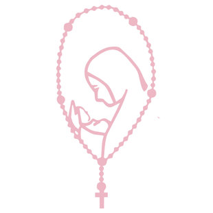 Décalcomanie murale marie rosary maman