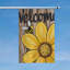 Drapeau de bienvenue tournesol, 35 x 24 po, pour décoration saisonnière / décoration intérieure