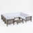 Gray Frame/White Cushion