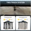 Abri de barbecue extérieur à toit rigide 8 x 8 pi avec toit en polycarbonate résistant aux rayons UV et crochets de rangement pour patio et jardin