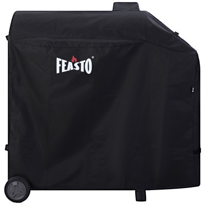 Housse de barbecue d'extérieur 44 po Feasto pour barbecue au charbon avec table d'appoint, housse de barbecue imperméable 600d robuste