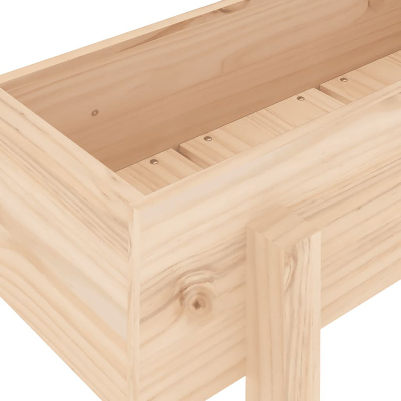 Meenakshi Wood Raised Garden Bed, Pine, Brown, 38cm H x 62cm W x 30cm D