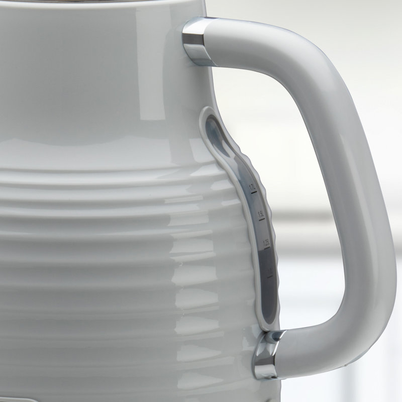 Daewoo Sienna Electric Kettle and 4 Slice Toaster Bundle, Grey