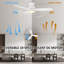Ventilateurs de plafond encastrés intelligents à 3 pales avec lumière Alcides-1492615324-1540850257