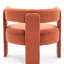 Fauteuil d'appoint orange moderne avec velours lisse, pieds réglables, structure pour le confort de la chambre à coucher, capacité de 300 livres,