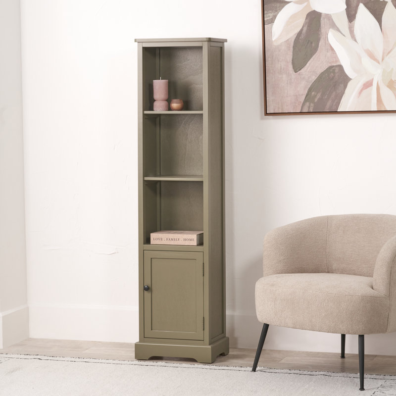 153 cm H x 38 cm W Bookcase, Olive Green