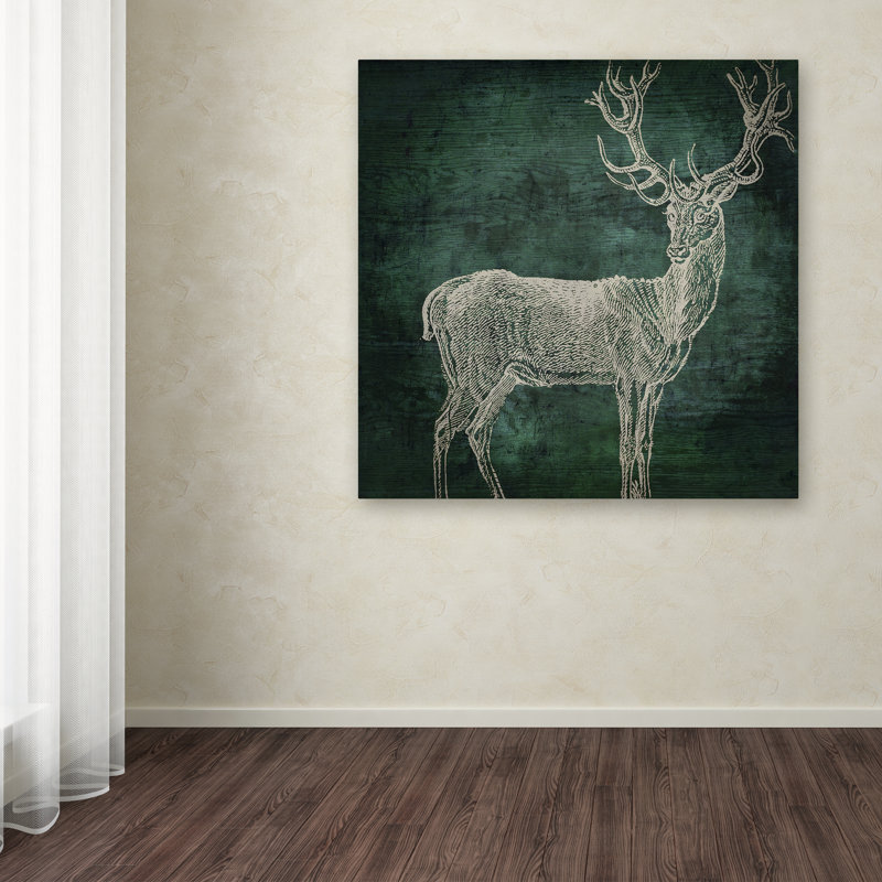 «Emerald Deer» par Jadaya, impression sur toile tendue, H 35 po x l 35 po x P 2 po