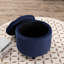 Repose-pieds rond avec rangement en velours Briana-617450946