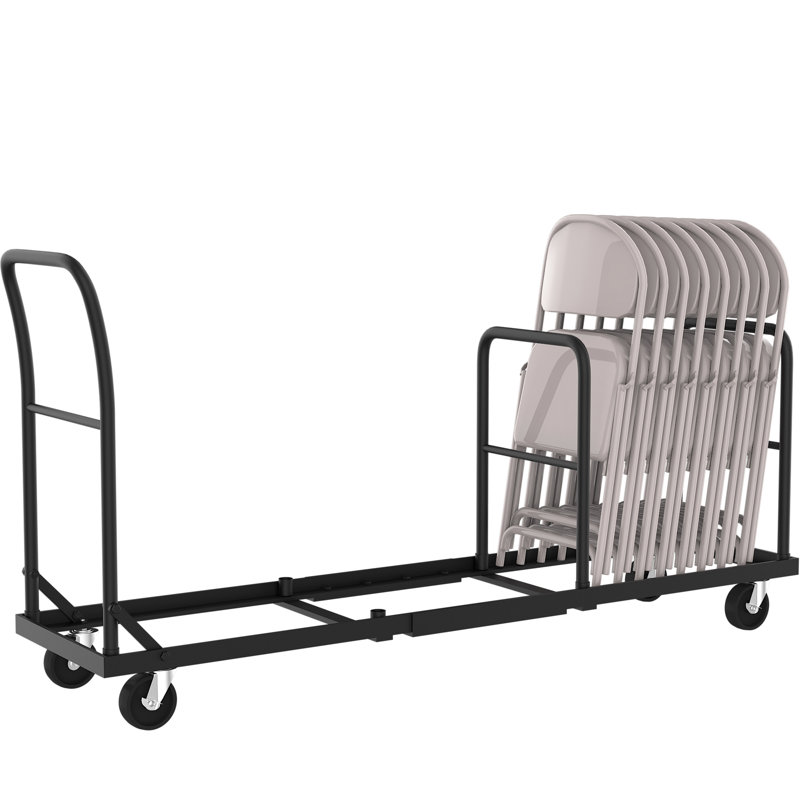 Heavy-Duty Folding Chair Cart with 1200LB Capacity, 40" H x 77" W x 19.2" D