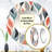 Retro AbstractáLeaves I - Geometric Unique Mirror, Modern Large Round Wall Mirror, Printed Metal Art-97183375
